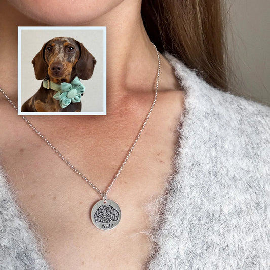 Collar con la cara de tu mascota grabado a medida