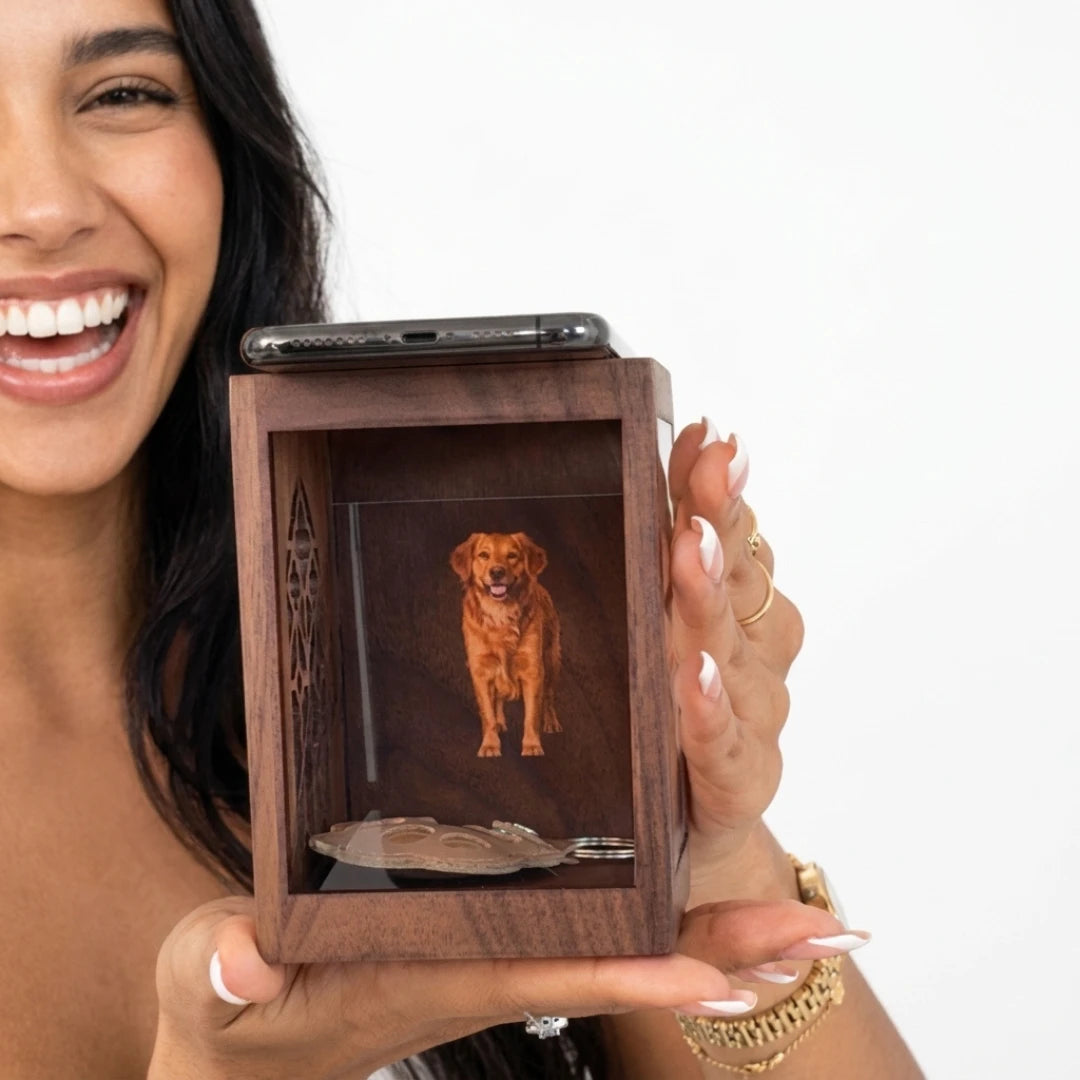 Pawever™ Everwood Box — Pet Hologram Memorial Box