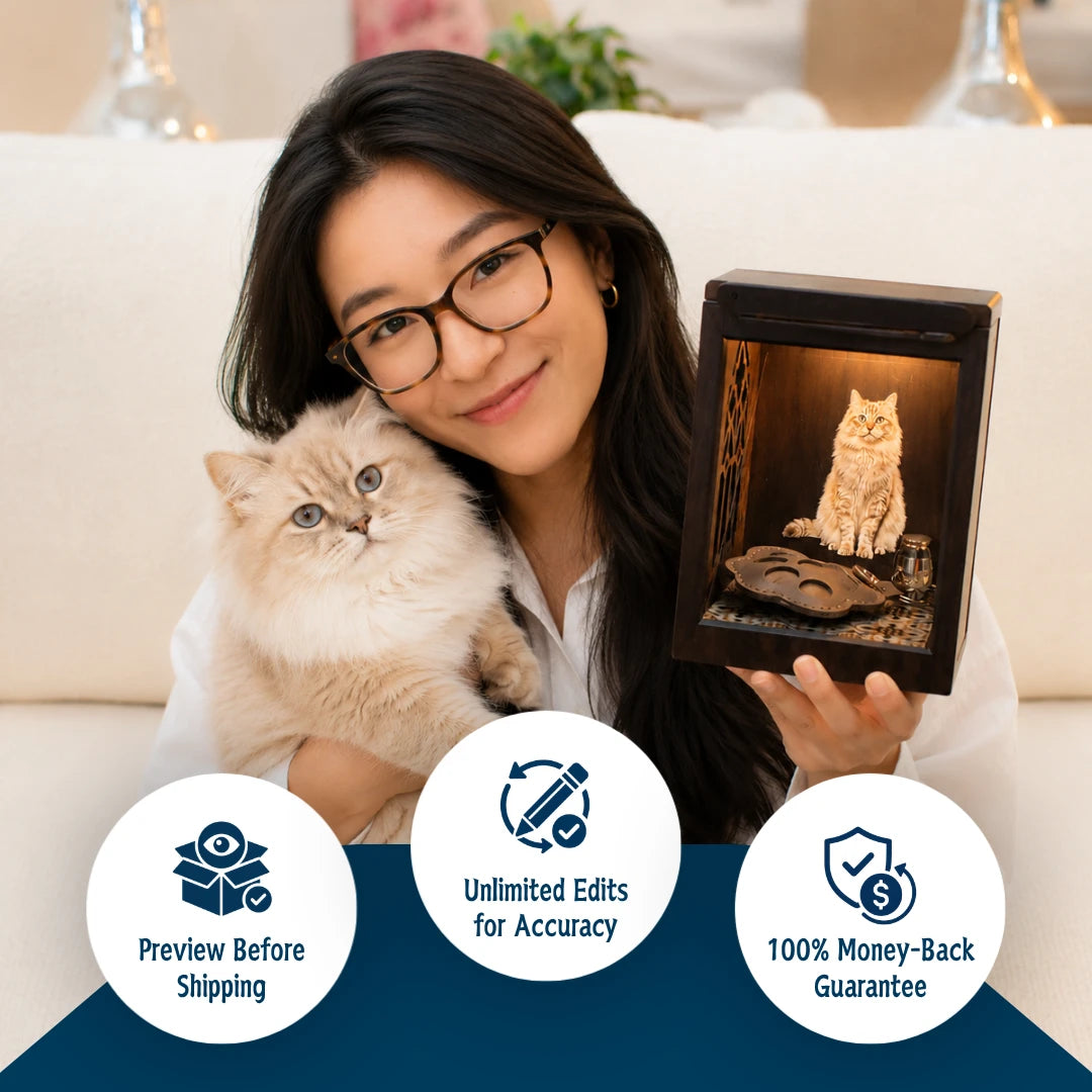 Pawever™ Everwood Box — Pet Hologram Memorial Box