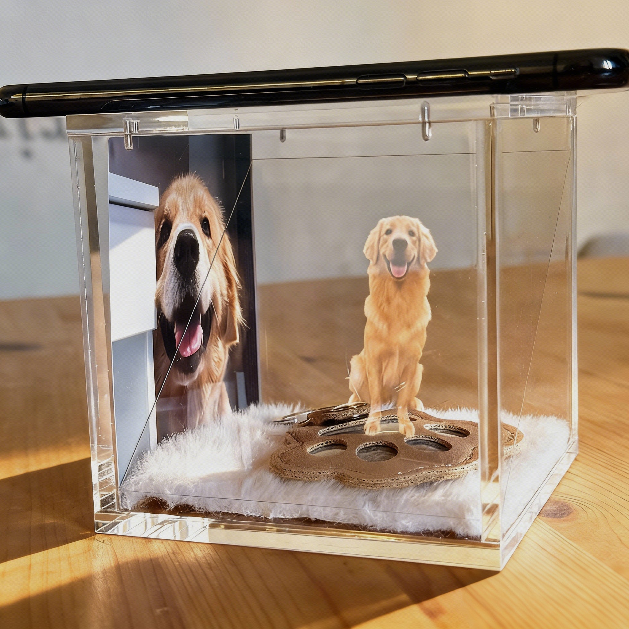 Interactive Pet Memorial Box with Hologram Projection