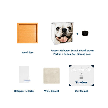Pawever™ Crystal Box — Caja conmemorativa de holograma para mascotas